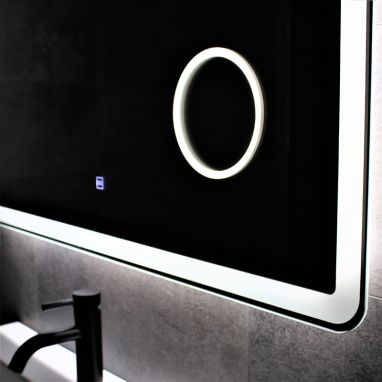 DUSEL Зеркало LED Smart DE-M3051 75x100 сенсорное включение, подогрев, увеличение